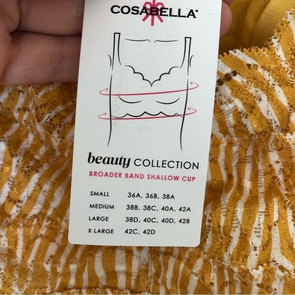 Cosabella Never Say Never Beauty Sweetie Bralette Zebra Serengeti New Medium - Picture 4 of 7